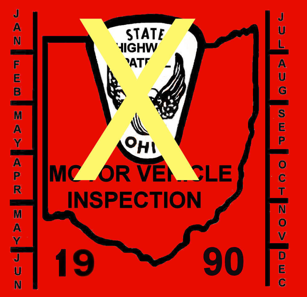 (image for) 1990 Ohio inspection sticker